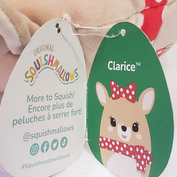 Squishmallows Plush Rudolf Red Nosed Clarice Reindeer Christmas 8" NEW - Picture 9 of 9